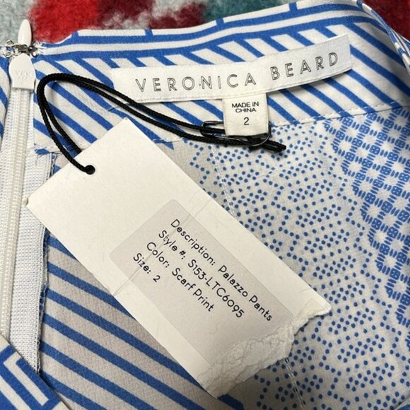 NWT Veronica Beard silk palazzo pants - Picture 5 of 10